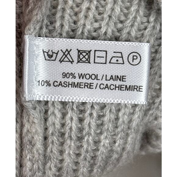 Lisa Todd Women’s Large Gray Cashmere Wool Pullover Sweater Boho Stripe Cuff - Picture 5 of 7